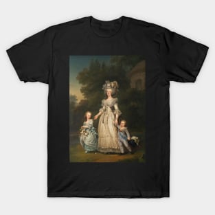 Marie Antoinette of France and two of her Children Walking in The Park of Trianon - Adolf Ulrik Wertmüller T-Shirt